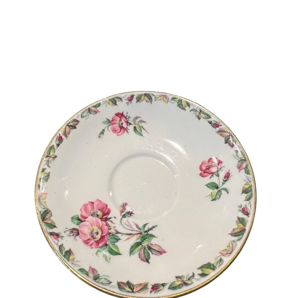 Vintage Salisbury Bone China Tea‎ Saucer Porcelain Cottagecore Grandmacore